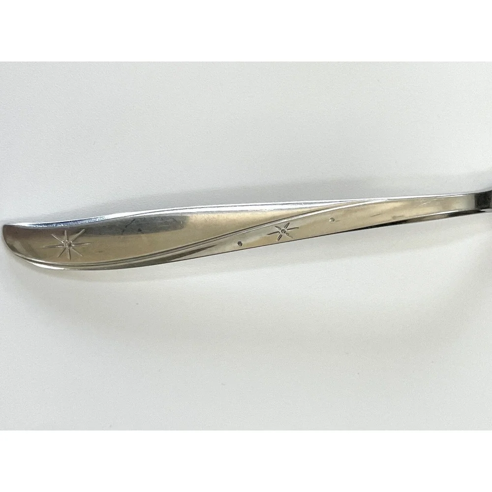 Oneida Community Stainless MCM Twin Star Atomic Serrated Grapefruit Spoon